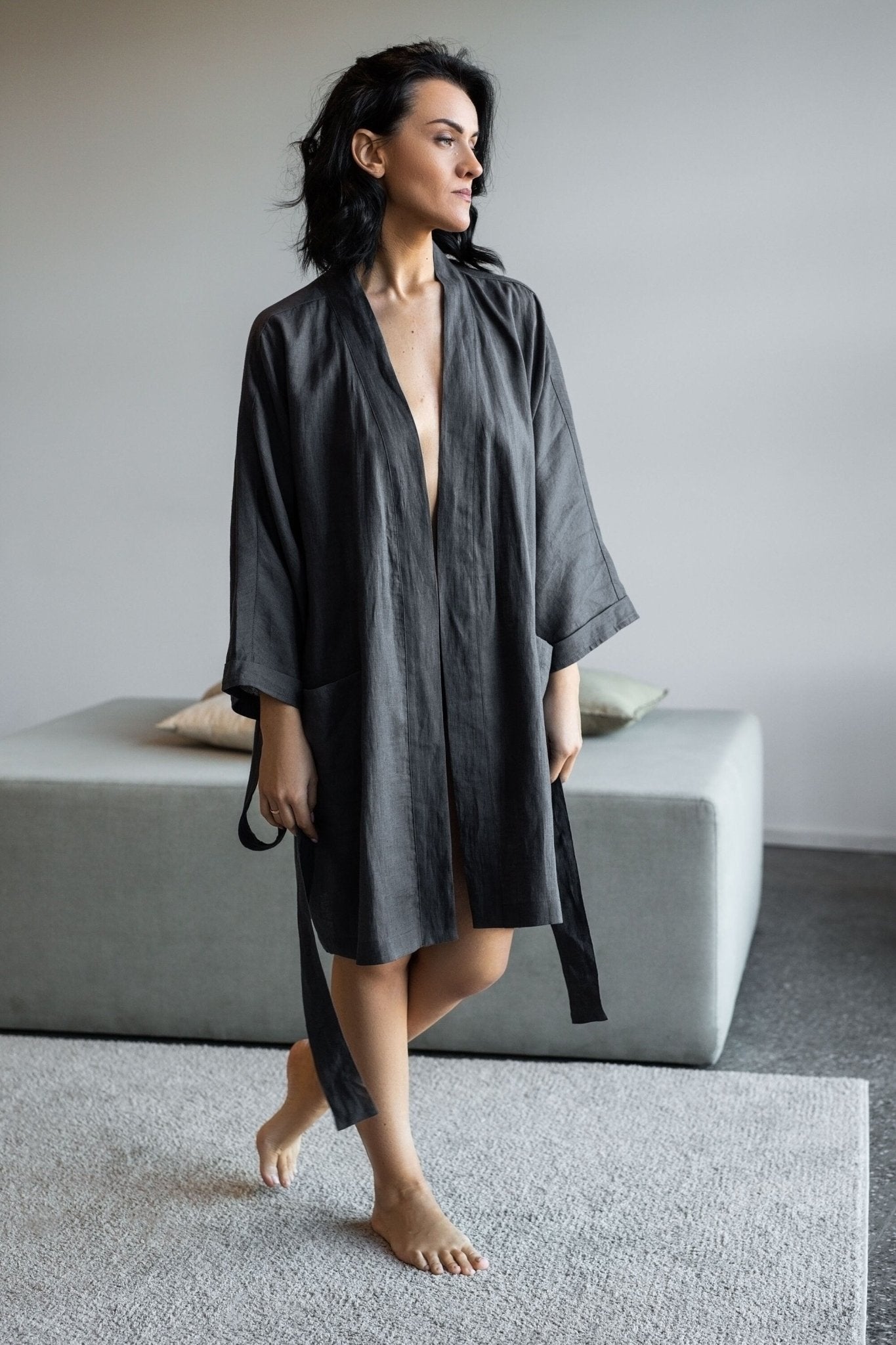 Olympia Linen Kimono Wild Flax Stories Olympia Linen Kimono Wild Flax Stories